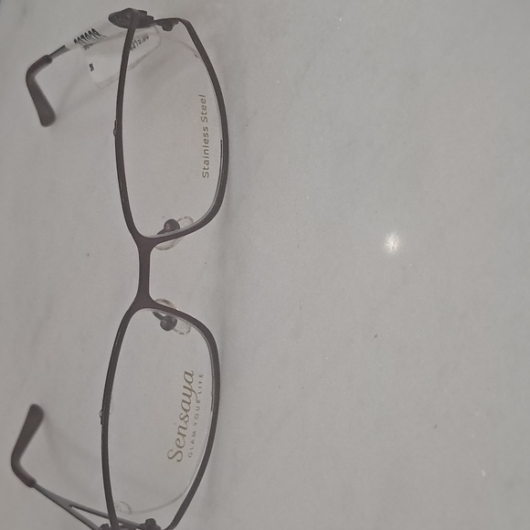 NWT RX-ABLE SENSAYA Stainless Steel Burgundy eyeglass frames SEN55 - Picture 9 of 9